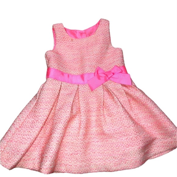 Cherokee Little Girls 18 Months Pretty Pink Tweed Style Dress - Picture 1 of 5